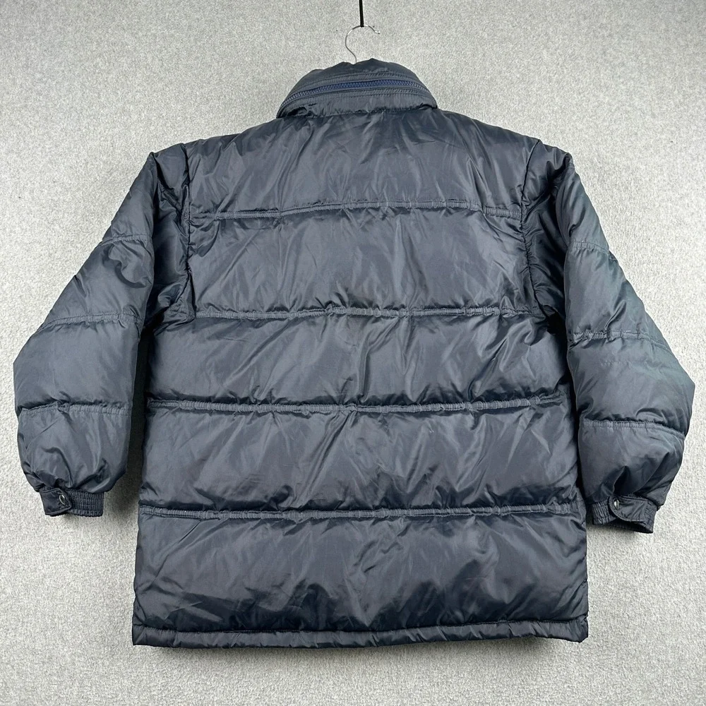 Gap Puffer Jacket Kids L (10) Navy Blue‎ Down Filled Fall Quilted Full Zip